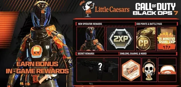 CALL OF DUTY BLACK OPS 7 BO7 LITTLE CAESARS PROMOTION ( BUY 5 GET 1 FREE) - Image 1 of 1