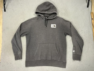 The North Face Hoodie Mens Large Gray Pullover Logo Patch Kangaroo Pocket Fleece - Image 1 of 4