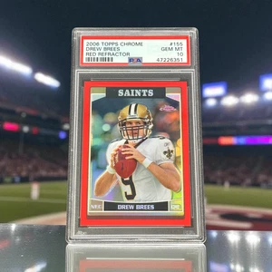 2006 TOPPS CHROME DREW BREES RED REFRACTOR #155 PSA GEM MT 10 - Picture 1 of 3