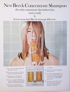 Anuncio impreso champú concentrado Breck vintage 1964 efímero arte de pared decoración - Imagen 1 de 1