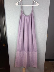 ZARA Robe Femme Medium Violet Débardeur Maxi Sans Manches Fluide 100% Coton Été - Photo 1/10