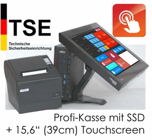 KASSE 15,6“ 39cm TOUCHSCREEN MONITOR SSD BONDRUCKER LADEN IMBISS DÖNER TSE KA46 - Bild 1 von 1