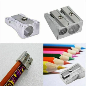 4pcs Metal Aluminium Double/Single Hole Pencil Sharpener School Stationery Tool - Bild 1 von 13