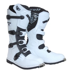 Adult Wulfsport MX Motorcycle Motocross Quad Wulf Trackstar White Boot T - Picture 1 of 1
