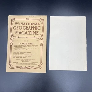1907 JULI National Geographic Magazin SEHR GUTE Nordpolarregion Karte NR POSTFRISCH - Bild 1 von 9