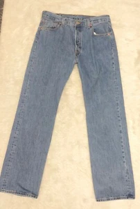 36x33 Men's LEVI'S 501 Levi Strauss Straight Leg Blue Jeans     B52 - Picture 1 of 5