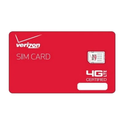 Tarjeta SIM Verizon Wireless NFC Nano 4G LTE 4FF - Galaxy S8/S8+ S6/S7 Edge S6/S7 Foto 1 de 2