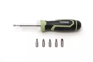 Terre Products, Multi Bit Screwdriver with Flashlight and Magnetic Pick Up Tool - Picture 1 of 9