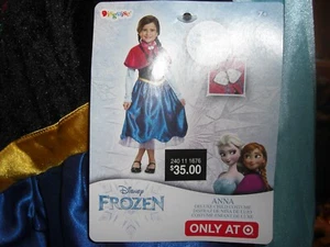 FROZEN Princess Anna Elsa Queen Girls Cosplay Costume Formal Dress Anna MEDIUM - Picture 1 of 2