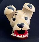 Vintage Wooden Dalmatian Puppy Dog Bank Head