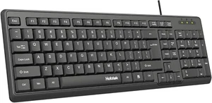 Wired Computer Keyboard, Full Size USB Quiet Keyboard with Number Pad,Slim Compa - Picture 1 of 8