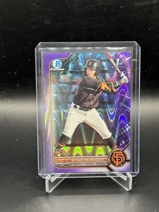 2022 Bowman Draft Diego Velasquez Purple Wave /250 San Fransico Giants - Picture 1 of 2