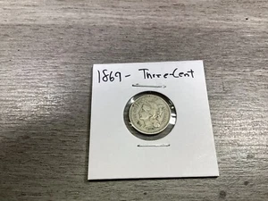 1869 Three Cent Nickel US Coin Fine 061124 24 - Picture 1 of 4
