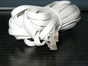 7.5M ( 25ft ) RJ12 6P6C Tel Phone Line Cable for home or Office - Picture 1 of 9