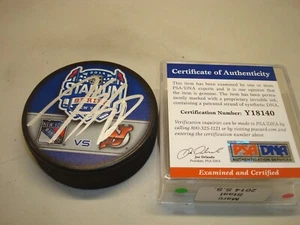 Marc Staal Signed Rangers Stadium Series Hockey Puck Autographed PSA/DNA COA 1B - Picture 1 of 3
