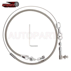 Braided stainless Steel Throttle Cable 24” For 86-93 Ford Mustang 302 5.0L - Picture 1 of 11