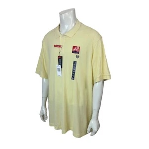 Chaps Polo Shirt Men's 4XB Sun Bleached Yellow Cotton Pique Performance - Picture 1 of 16