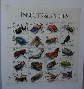 #3351 Insects & Spiders Sheet  USPS #9935 1998 Classic Collection  - Picture 1 of 2