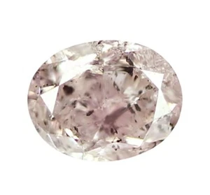 0.04ct! AUSTRALIAN PINK DIAMOND Fancy Purplish Pink Oval Shape TOP Grade Rare - Picture 1 of 7