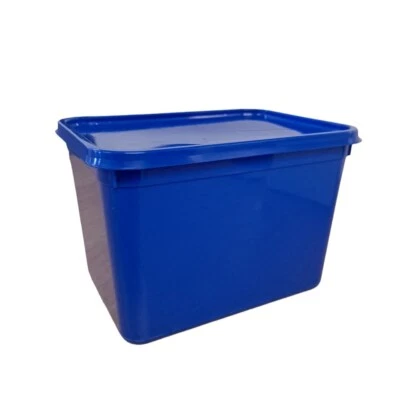 Blue Rectangular Food Storage Container Ice Cream Tub Containers & Lids 2L, 4L - Image 1 of 4