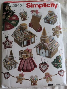 Simplicity Sewing Pattern 2545 Christmas Felt Craft Stocking House Angel Tree Sk - Bild 1 von 3