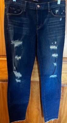 J Brand Women's Cropped Distressed Skinny Jeans Size 30/10 - Image 1 of 4