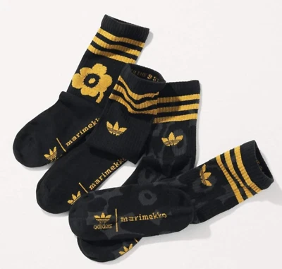 ADIDAS ORIGINALS X MARIMEKKO CREW SOCKS SEAMLESS TOE CLOSURE 2 PAIRS UNISEX - image 1 of 4