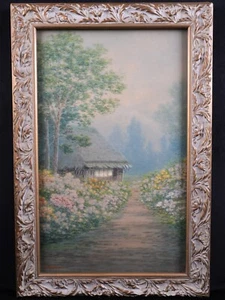 Vintage Japanese Original Landscape Watercolor "Summer Scenery" By Shumin Ota - Picture 1 of 14