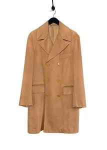 Kiton Beige Tan Cashmere Double Breasted Coat - Sz 48 IT - SMALL - Picture 1 of 10