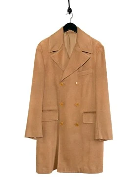 Kiton Beige Tan Cashmere Double Breasted Coat - Sz 48 IT - SMALL - Image 1 of 4
