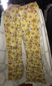 Jeans da donna gialli Forever 21 floreali svasati taglia 23 - Foto 1 di 3