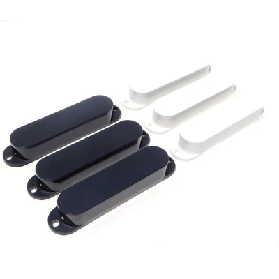 BLACK DOG MUSIC Single Coil Pickup Covers Black or White Stratocaster guitar Solid no holes