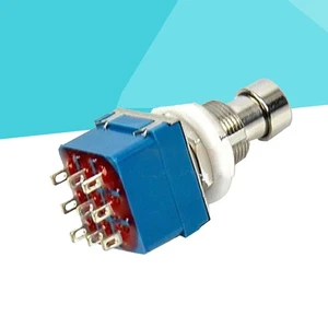 Scatola Pennello Pulsante 2pz Metallo Blu 3PDT Box Pedale Effetto Chitarra True - Foto 1 di 12