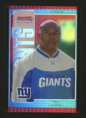 2005 Bowman Chrome Tim Lewis Giants #83 Blue Refractor Parallel Sp 113/250 - Image 1 of 2