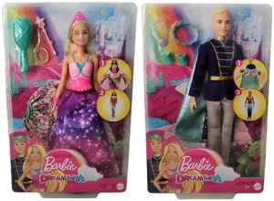Mattel Barbie Dreamtopia 2-in-1 Puppe GTF92 Prinzessin GTF93 Ken Prinz (Auswahl) - Picture 1 of 7