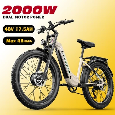 E Fatbike 26'' 45km/h Electric Bike E-Mountainbike 2000W Pedelec Women/Men MTB - Image 1 of 4