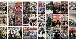Große 20x30cm Retro Replik Musik Pop Rock Bands Gruppen Metall Wandschilder Plaketten - Bild 1 von 48