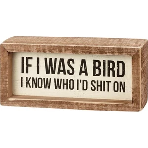 Letrero de caja If I Was A Bird Inset 6" - Imagen 1 de 2