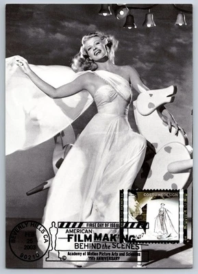 #3772c Costume Design FDC Maxi Card Rita Hayworth - Image 1 of 2