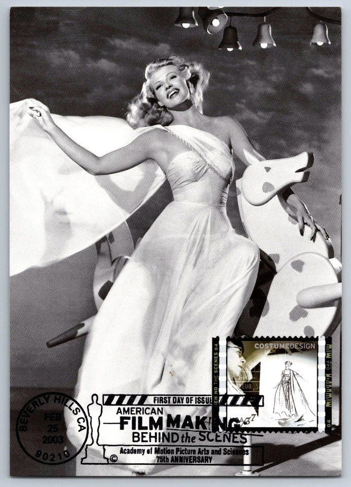 #3772c Costume Design FDC Maxi Card Rita Hayworth - Image 1 of 2