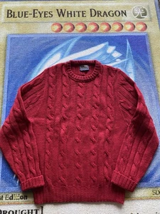 Vintage Pendleton Schurwolle Pullover Grobstrick Zopfmuster Fischer Damen Large - Bild 1 von 5
