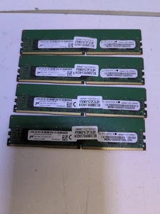 32GB (4x8GB) Micron PC4-2400T-RD1-11 ECC Server Memory Ram MTA9ASF1G72PZ - - Picture 1 of 2
