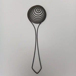 Antique 1940's Coiled Wire Beehive Egg Separator & Whisk - Aged Metal Patina - Picture 1 of 5