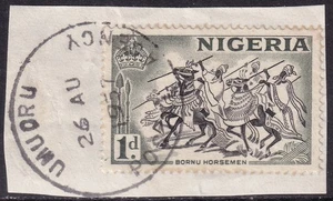 NIGERIA POSTMARK / CANCEL "UMUORU POSTAL AGENCY" 1957 - Bild 1 von 1