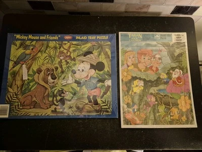 6 Vtg Disney FRAME TRAY Puzzle’s All Brand NEW Little Mermaid Beauty & Beast - Image 1 of 3