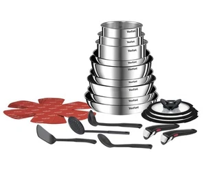 Juego de sartenes Tefal Ingenio Emotion - 22 piezas - Acero inoxidable - (L897SM74) - Imagen 1 de 9