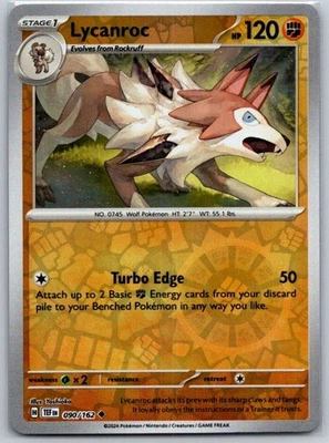 Lycanroc 090/162 Reverse Holo SV05: Temporal Forces NM - Image 1 of 2