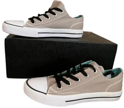 Tênis Airwalk feminino novo com etiquetas lona cinza tamanho 4.5 (A8) - Imagem 1 de 4