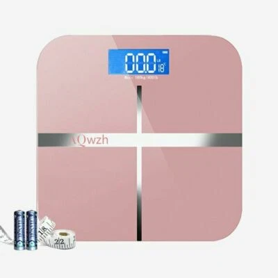BALANZA DE BAÑO PESO CORPORAL CON TECNOLOGÍA STEP ON 400 LB, ROSA *PAQUETE DESGASTADO Foto 1 de 4