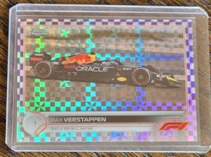 2022 Topps Chrome Formula 1 Max Verstappen PURPLE CHECKER #40/199 #109 - Foto 1 di 2